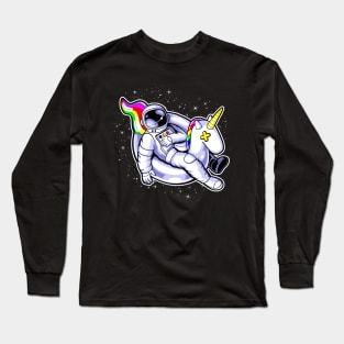 Unicorn balloon in the sky Long Sleeve T-Shirt